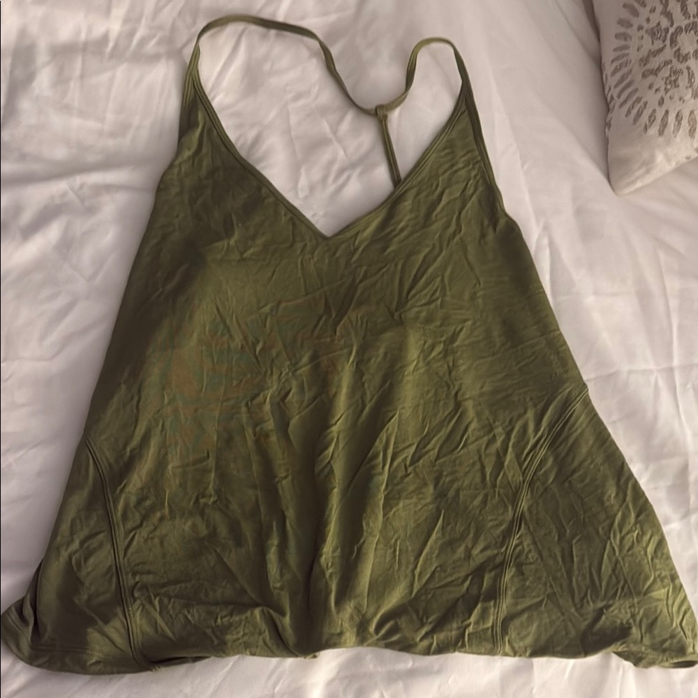 Olive Green Spaghetti Strap Top